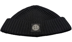 nike Used Stone Island Logo Beanie Black - test