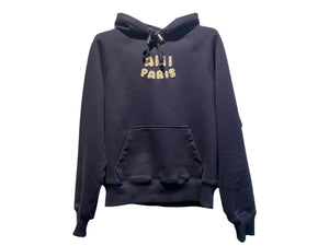 Ami Paris Used Ami Paris Crochet Logo Hoodie Navy  - 222261526
