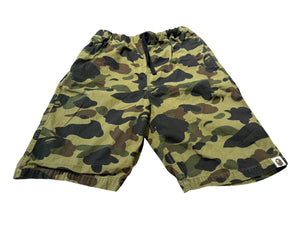A Bathing Ape Used Bape Kids Camo Green Shorts - test