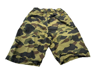A Bathing Ape Used Bape Kids Camo Green Shorts - test