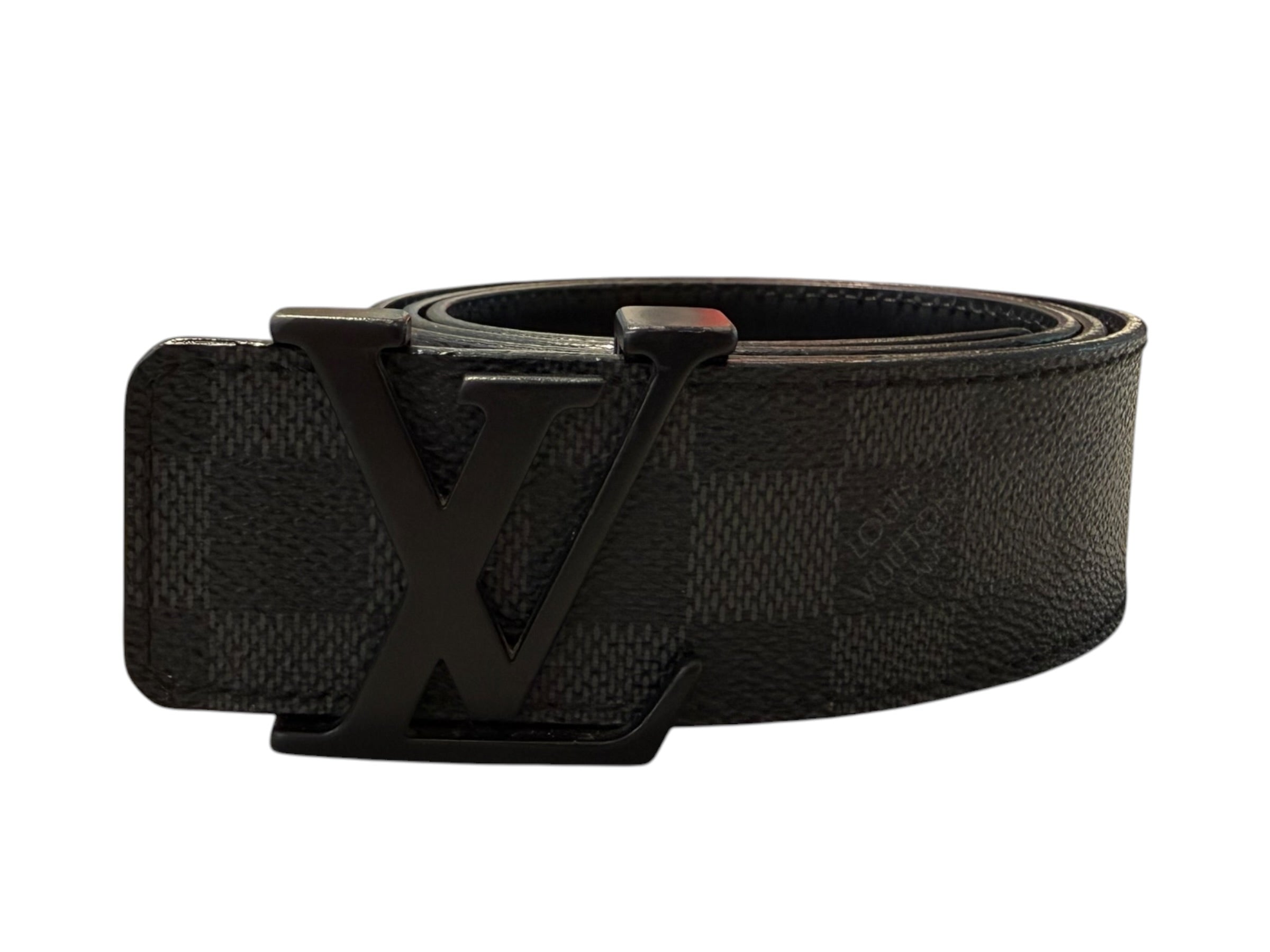 LV Used Louis Vuitton LV Damier Graphite Belt  - test