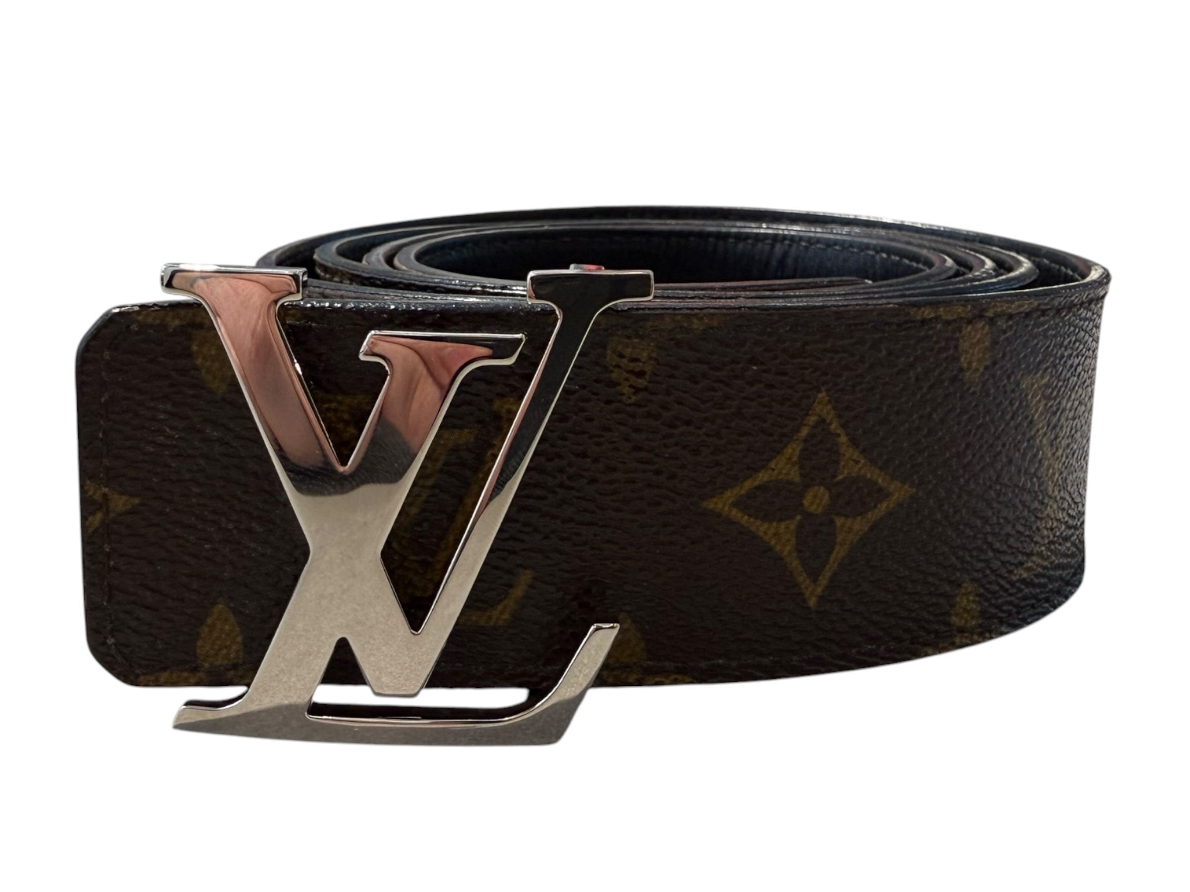 LV Used Louis Vuitton Monogram Silver Bucket Belt  - test