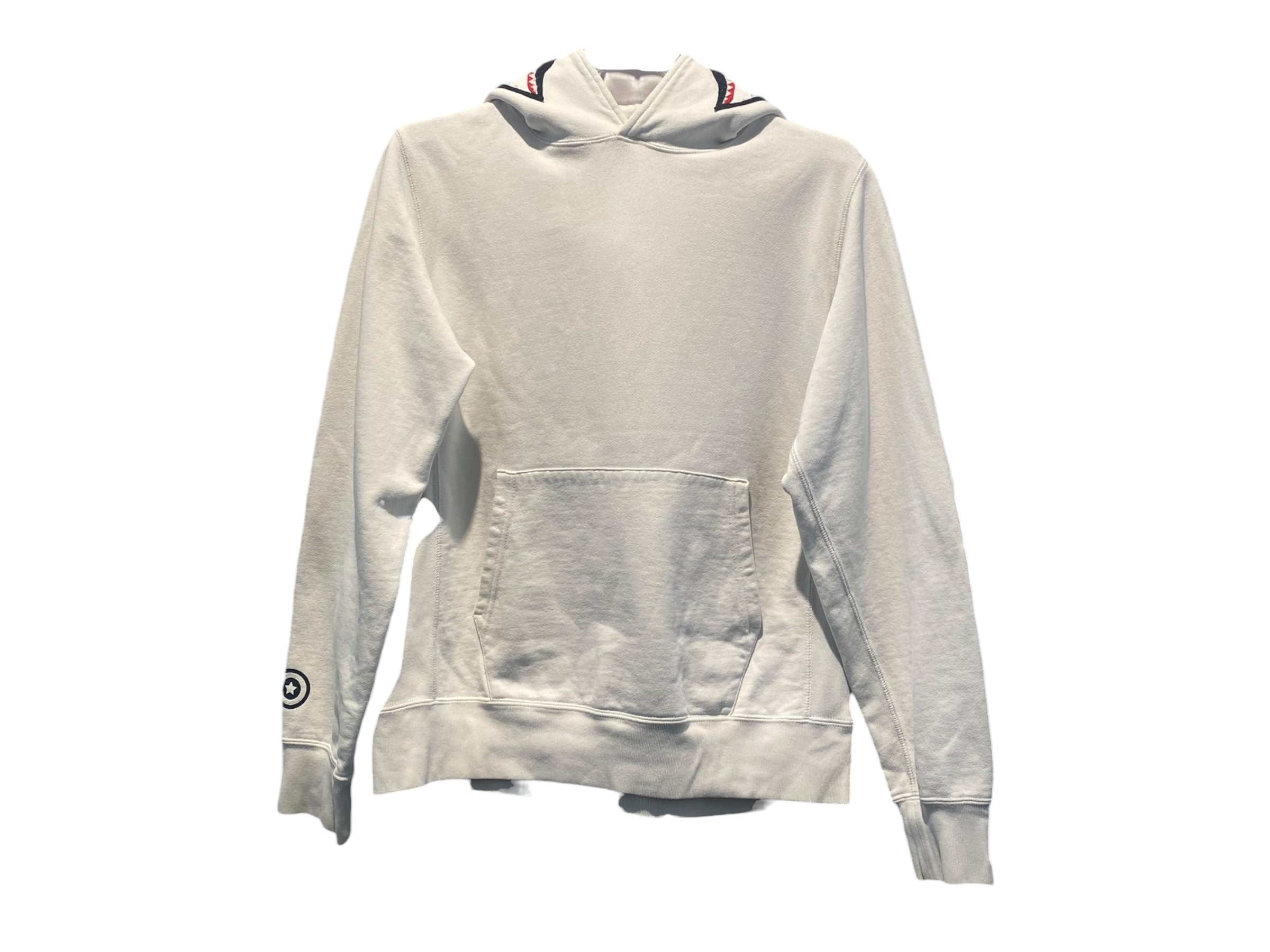 A Bathing Ape Used Bape Shark Hoodie White - test