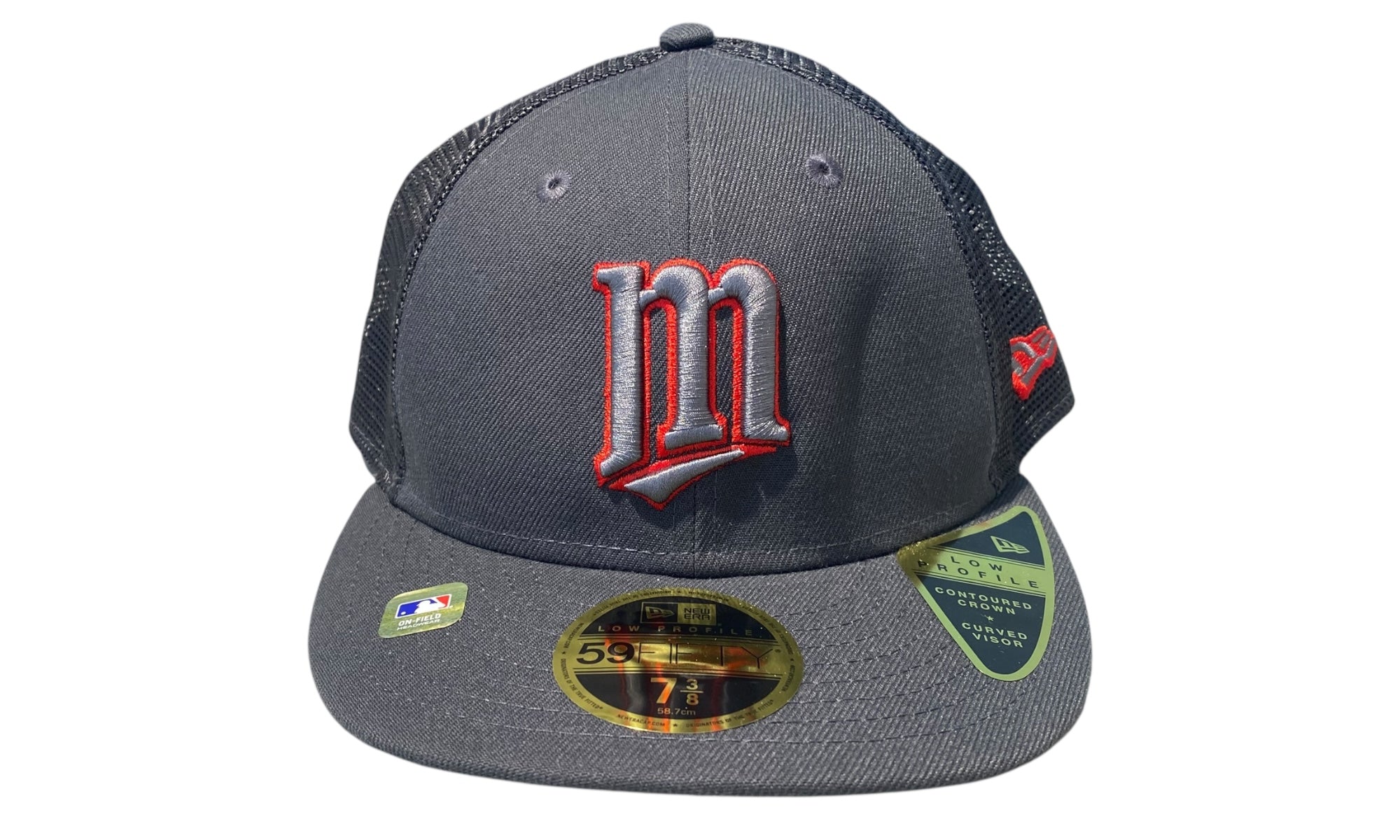 New Era Used Minnesota Twins Fitted Cap Grey Red - test