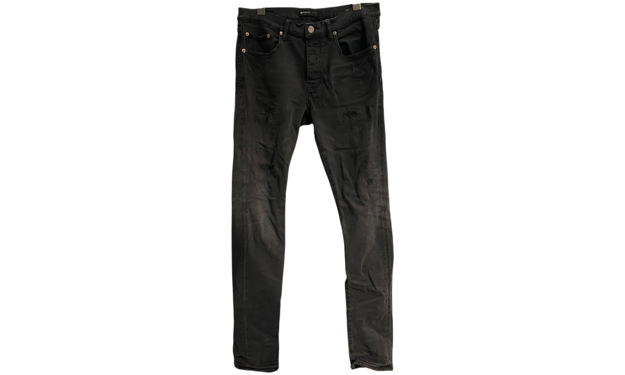 Purple Used Purple Brand Distressed Effect Slim Fit Jeans - 1015251319