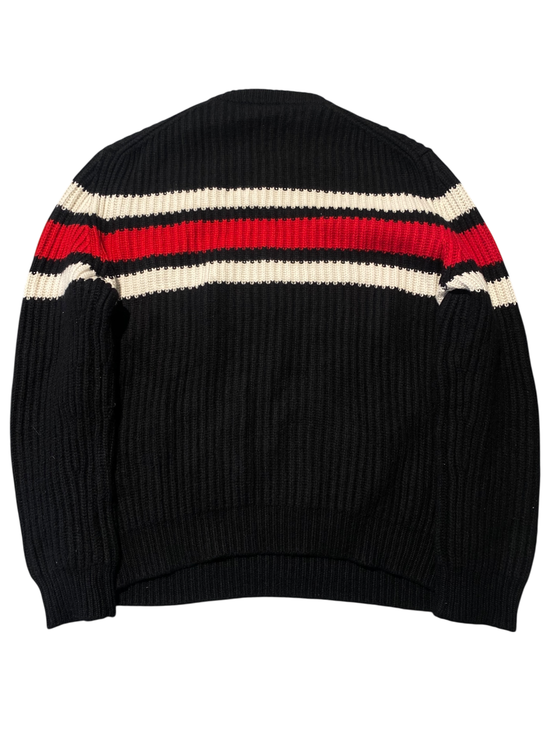 Prada Used Prada Black Cashmere Sweater With Logo Pattern - test
