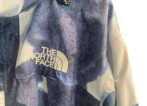 Supreme Used Supreme The North Face Bleached Denim Print Mountain Jacket Indigo - test
