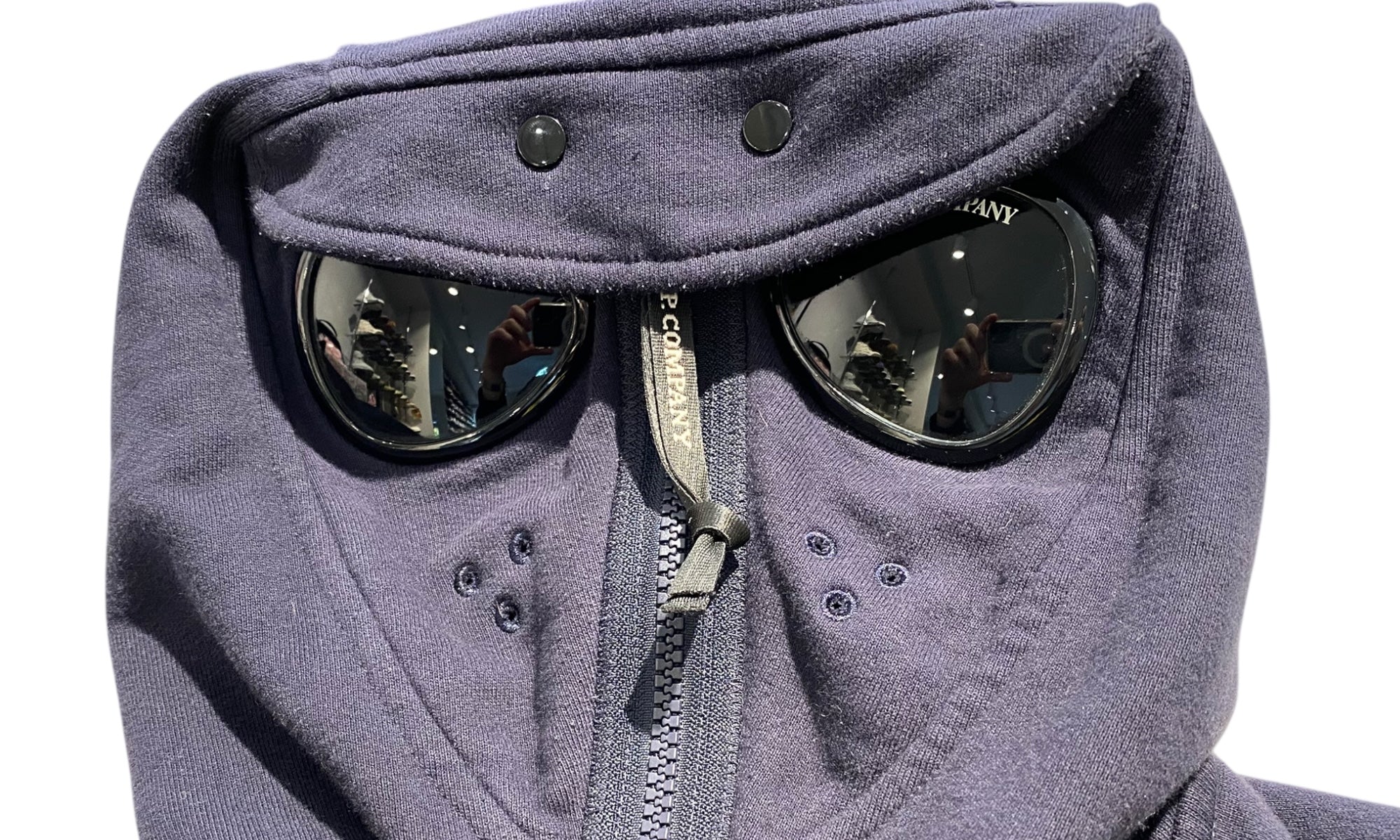 nike Used C.P Company Navy Goggle Hoodie FullZip  - test