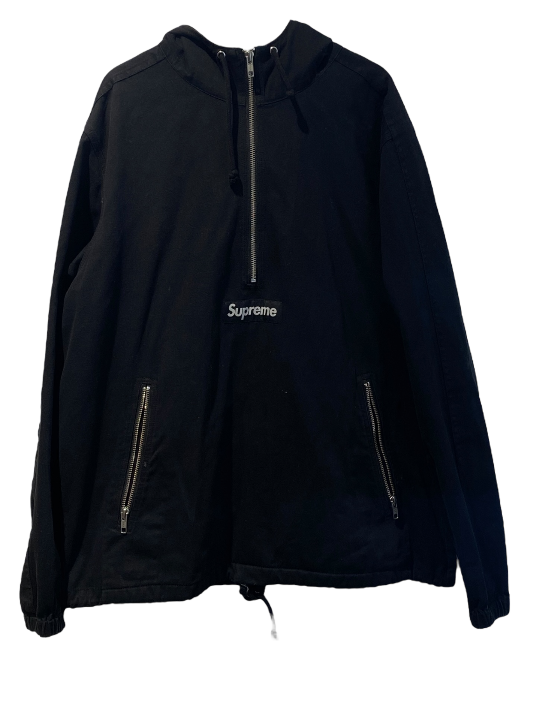 nike Used Supreme Black Twill Anorak  - test