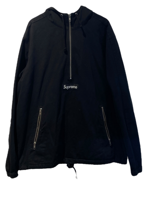 nike Used Supreme Black Twill Anorak  - test