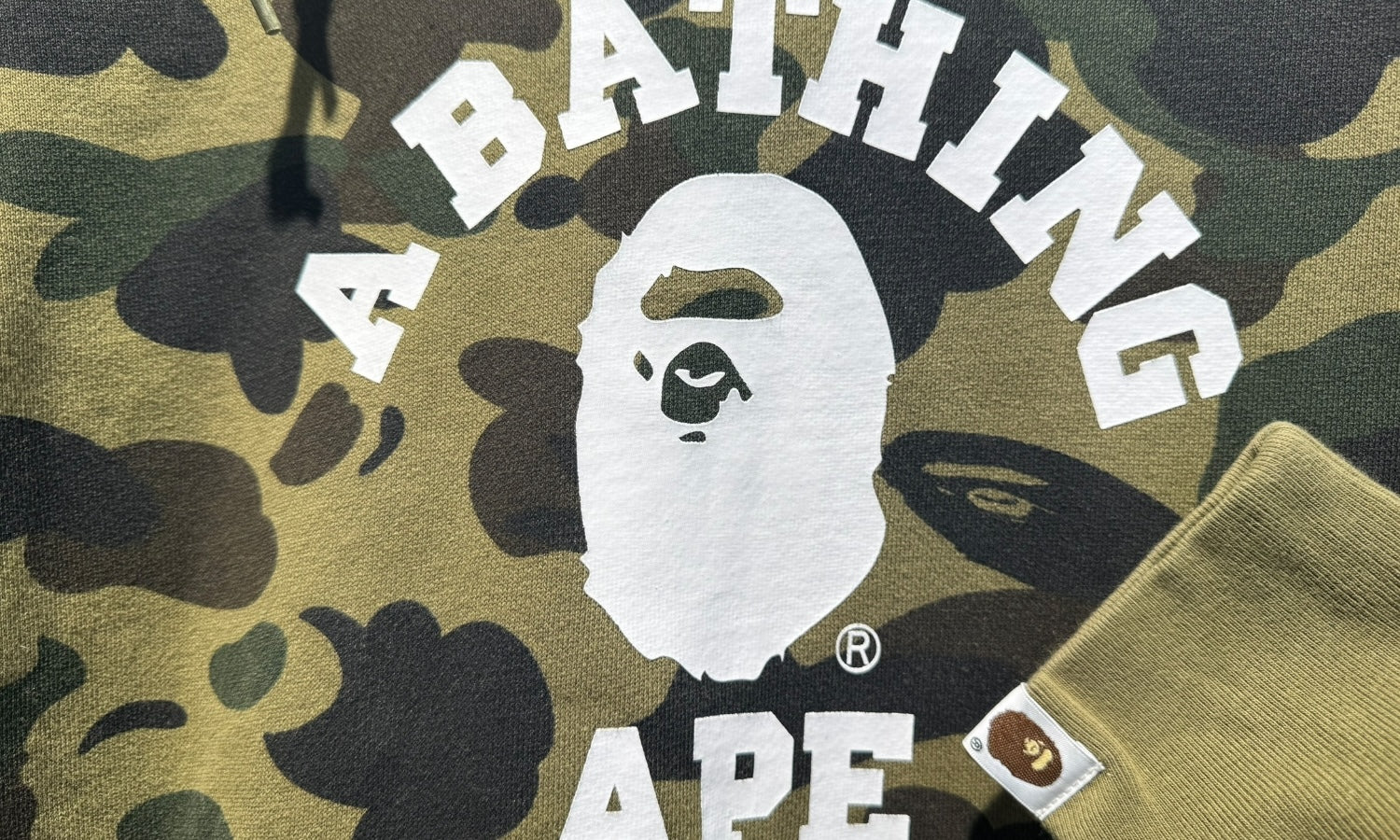 Bape Used Bape Bathing Ape Camo Ape Head Print Hoodie - 1228251302