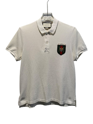 Gucci Used Gucci White Crest Polo Shirt - 1130251756