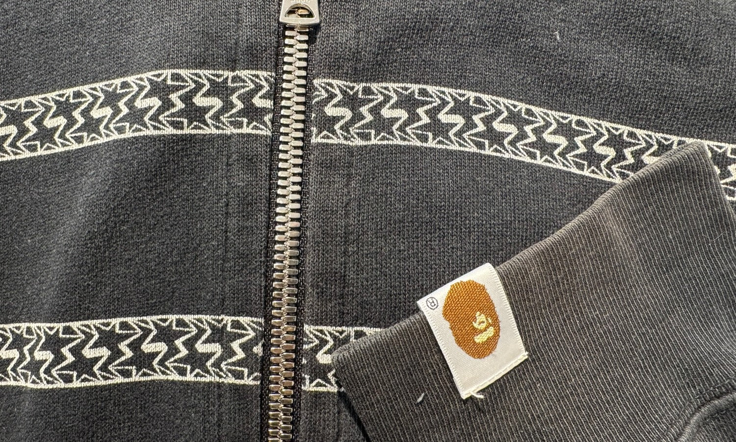 Bape Used Bape Bapesta Star Stripe Zip up  - 1228251302