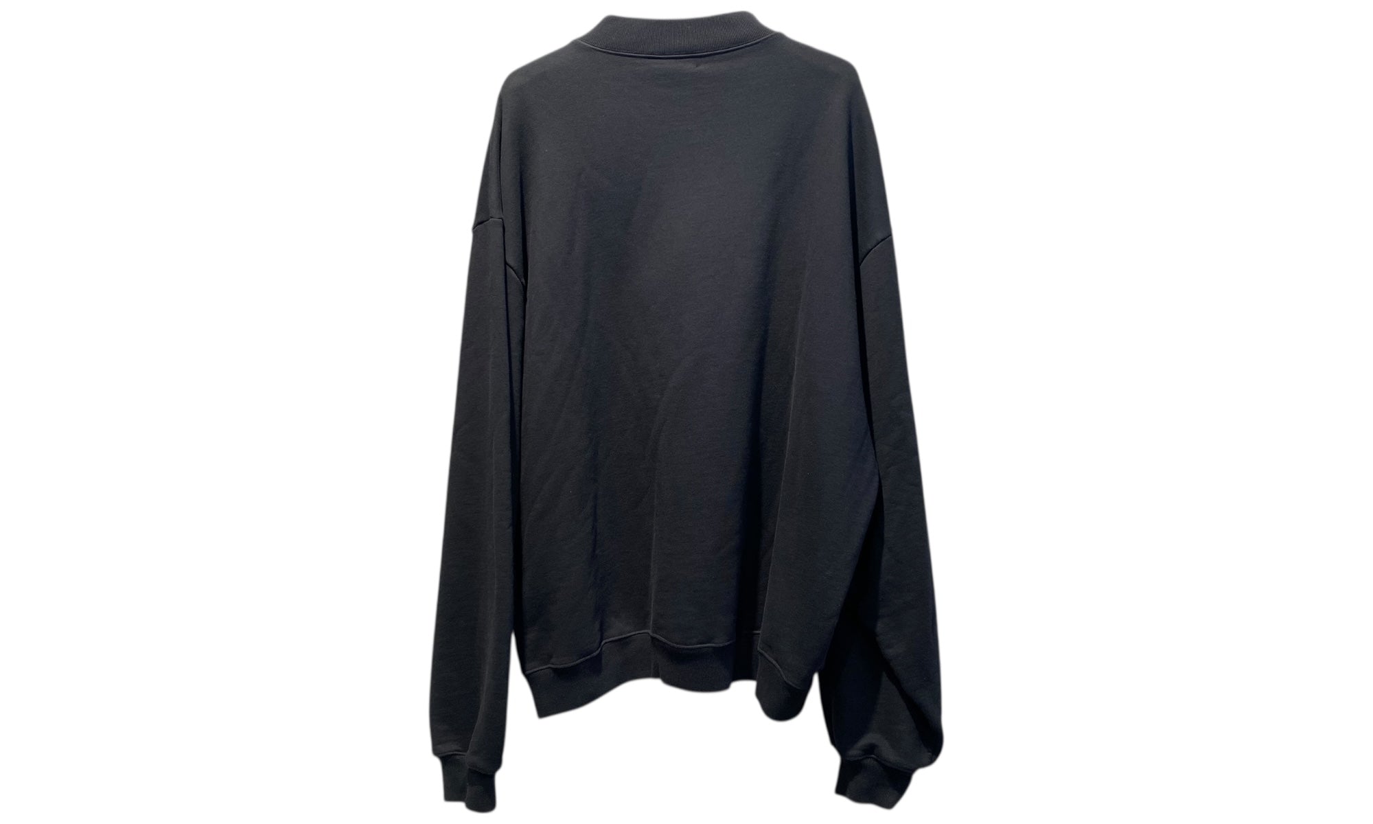 Balenciaga Used Balenciaga Crest Chest Embroidered Black Sweatshirt - 1028251601