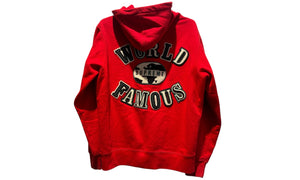 nike Used Supreme World Famous Zip Up Hooded Sweatshirt - test