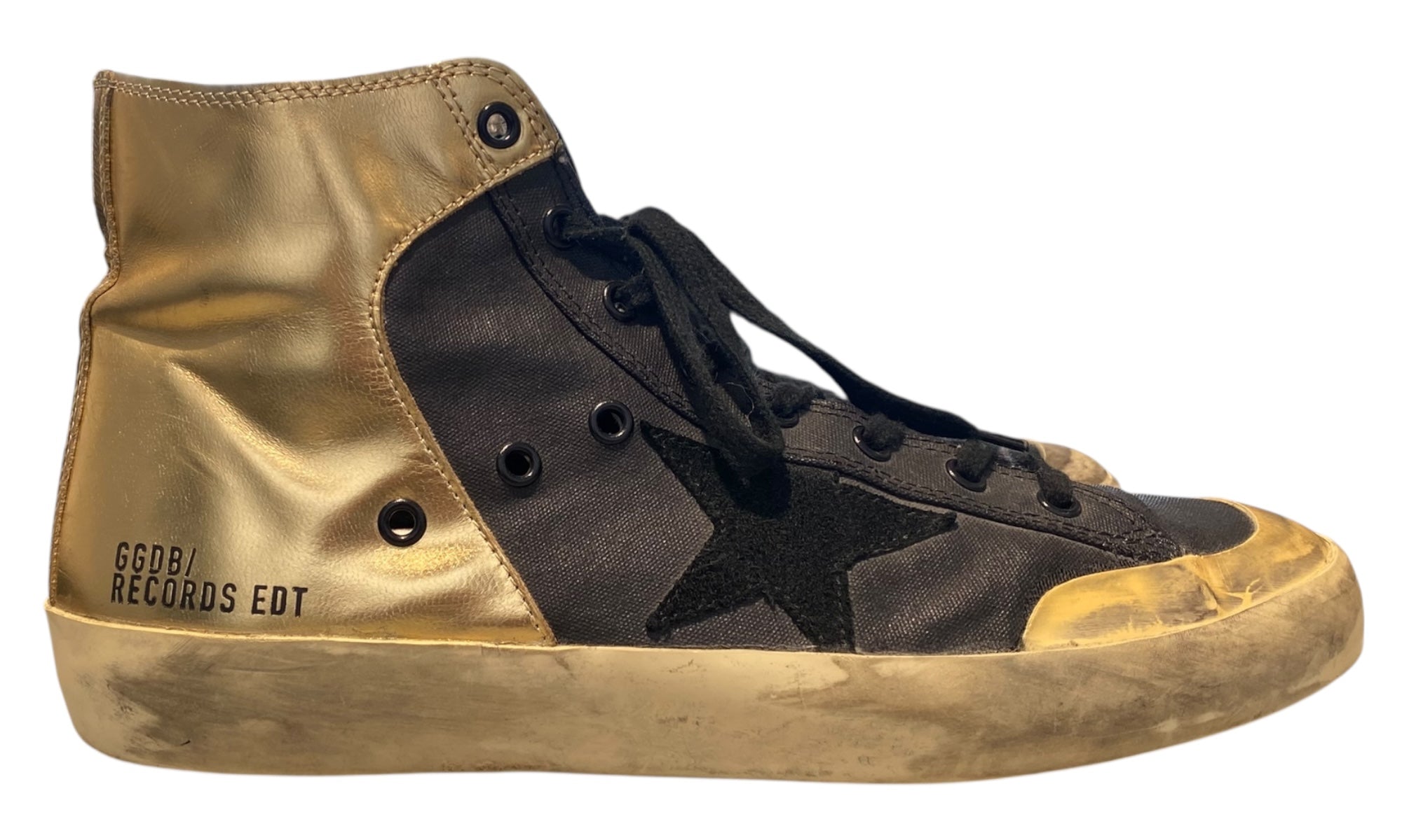 Golden Goose Used Golden Goose Ggdb Records Francy Black Gold  - 816251418