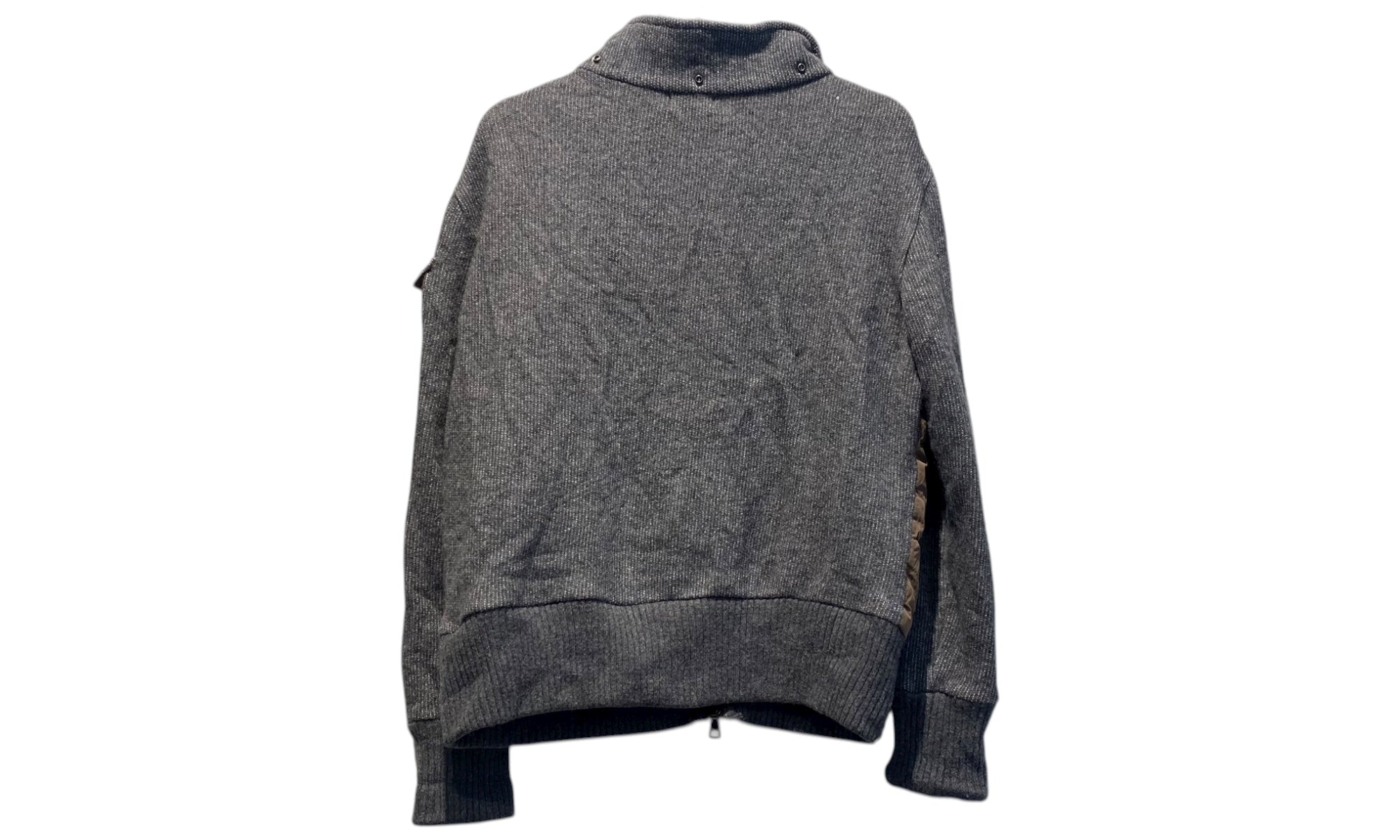 Moncler Used Moncler Maglia Cardigan Grey/Tan Jacket - 1106251624