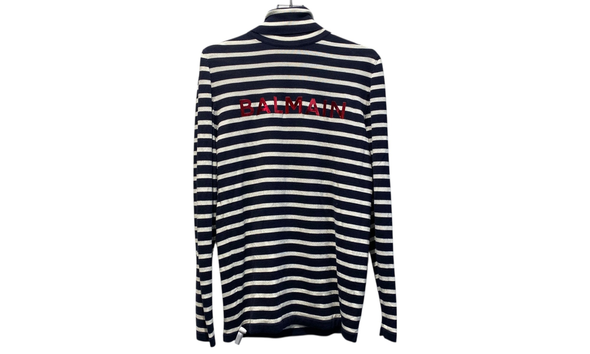 Balmain Used Balmain striped Turtle-Neck Sweater - 1028251601