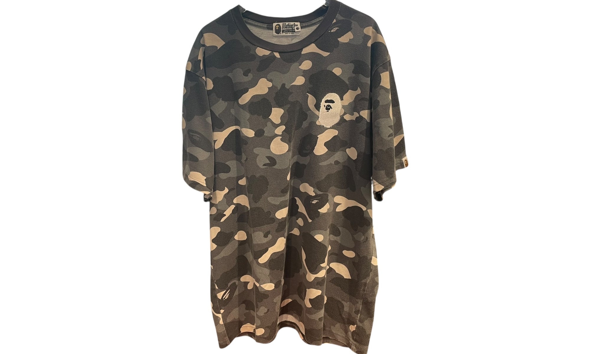 A Bathing Ape Used Bape Glow In The Dark Camo Embroidery Tee - test