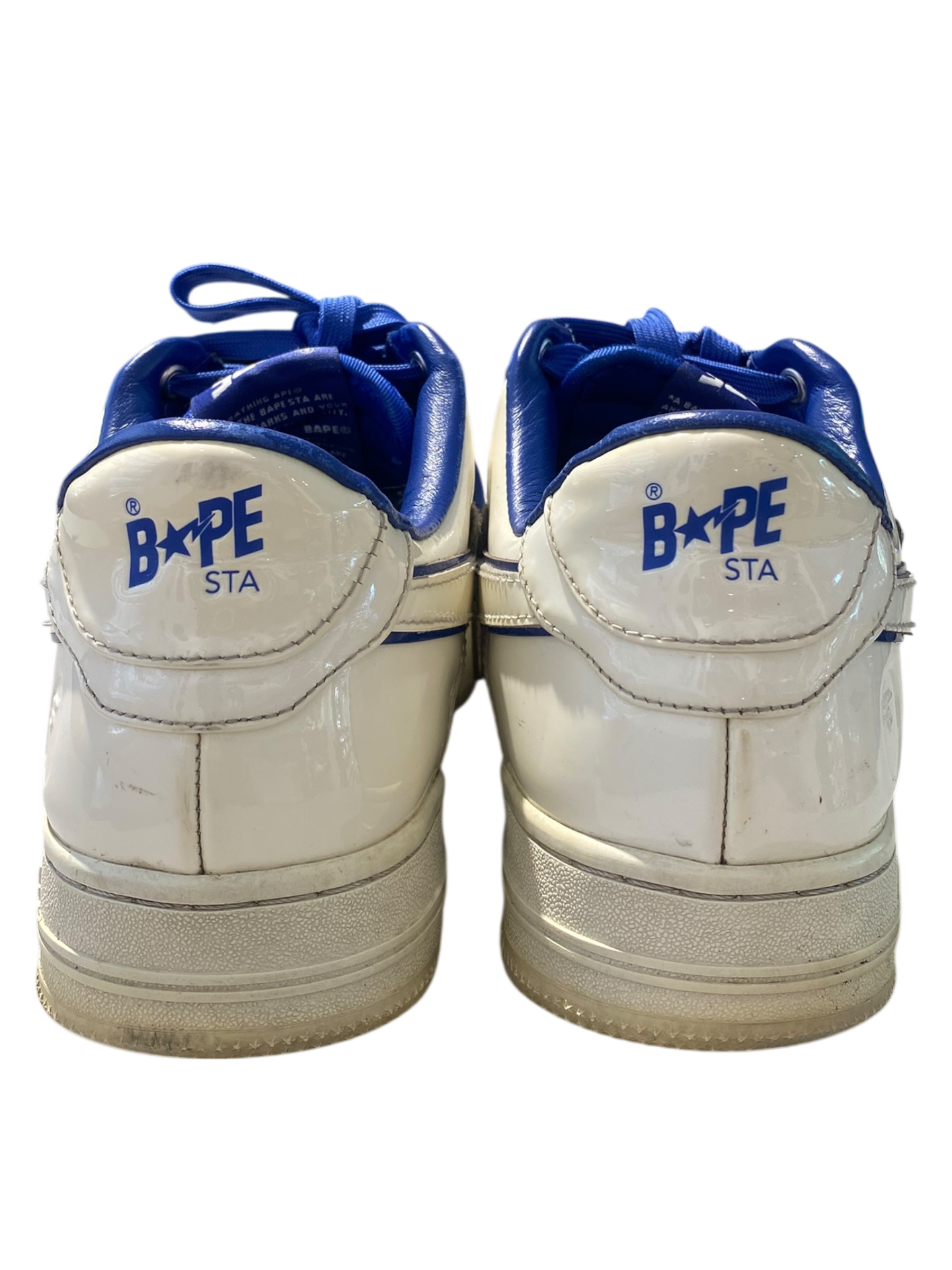 A Bathing Ape  Used Bapesta Patent Leather Blue White - test