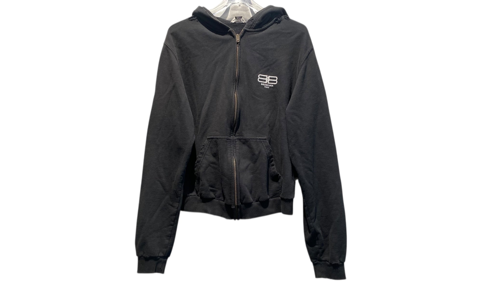 nike Used Balenciaga Zip Up Hoodie Sleeve Print - test