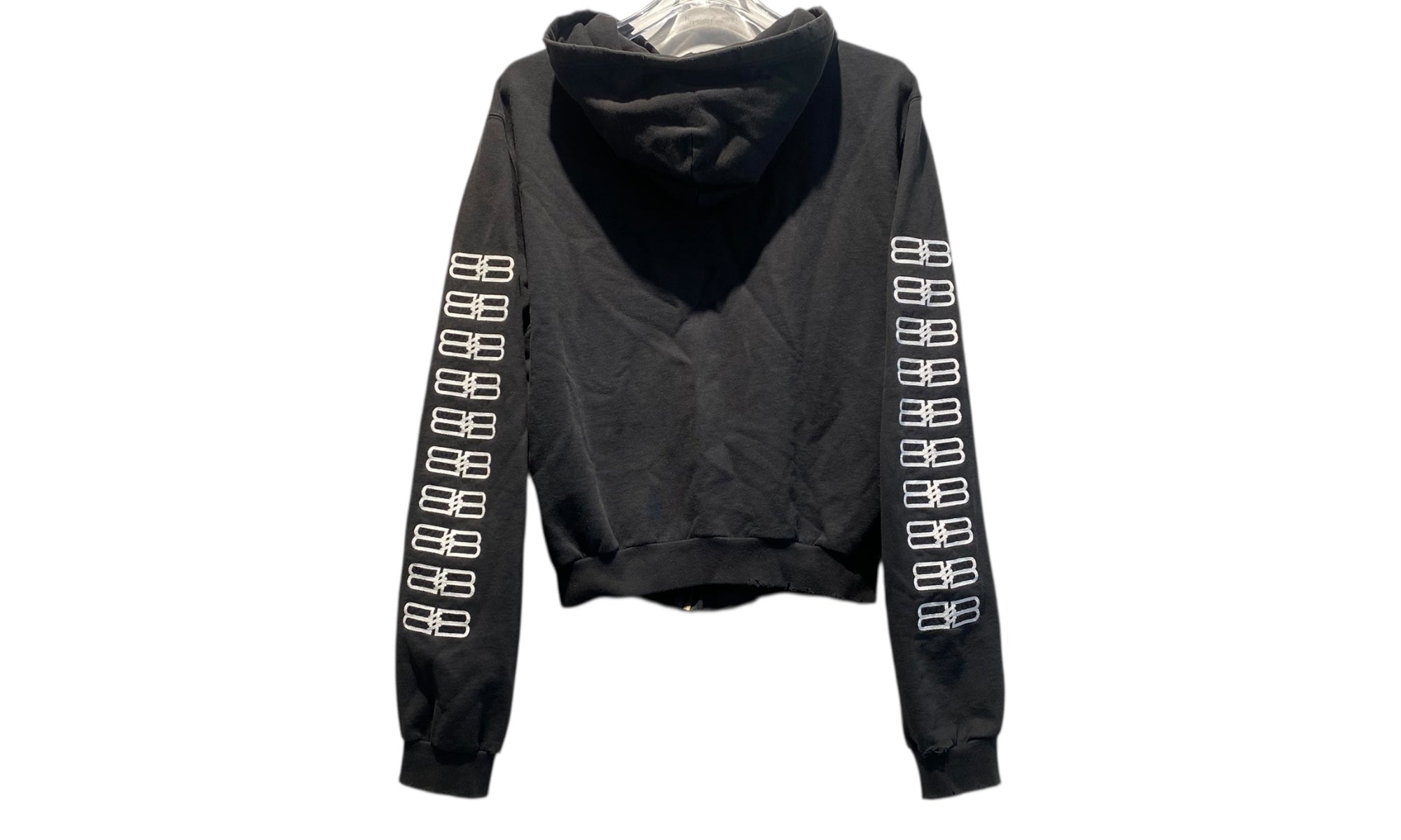 nike Used Balenciaga Zip Up Hoodie Sleeve Print - test