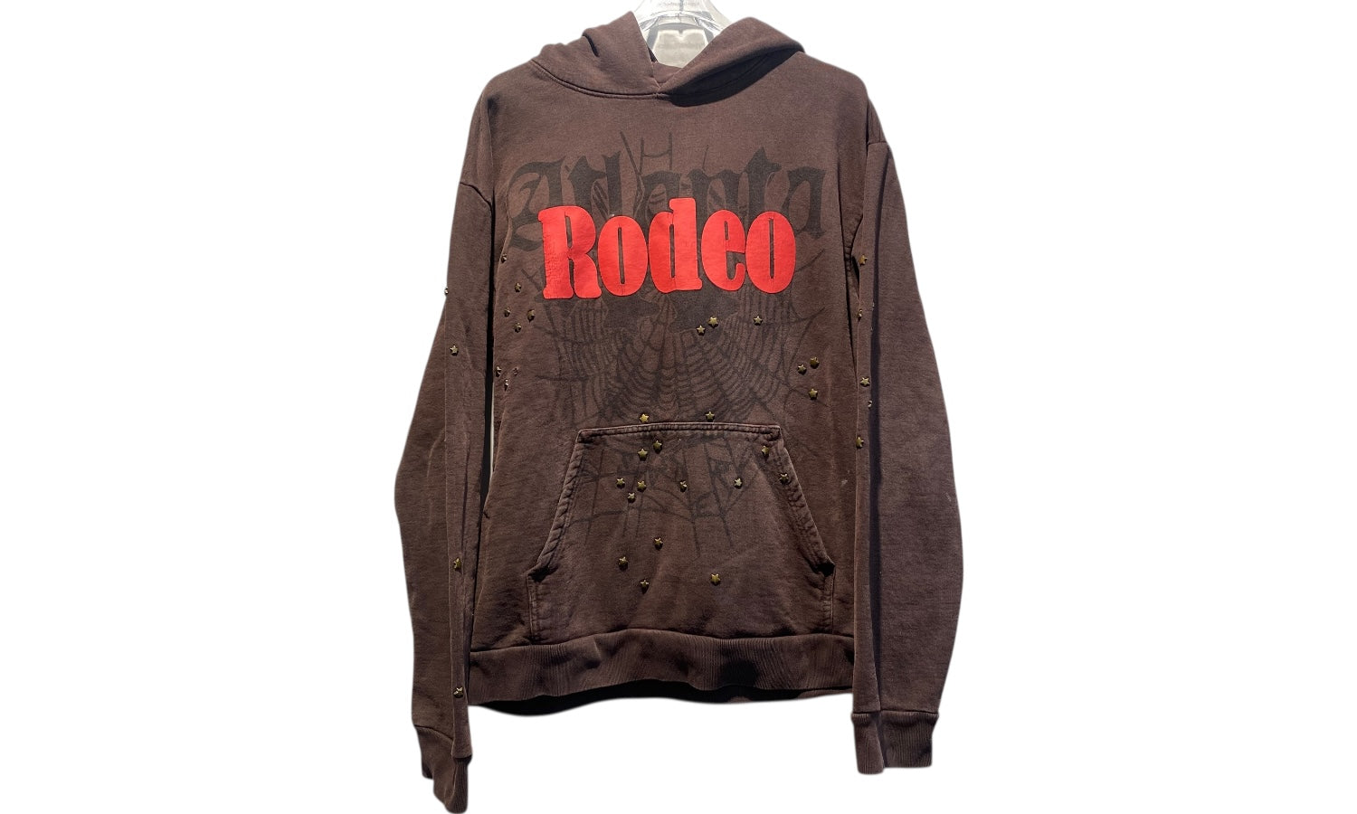 nike Used Travis Scott x Sp5der Rodeo Hoodie Brown - test