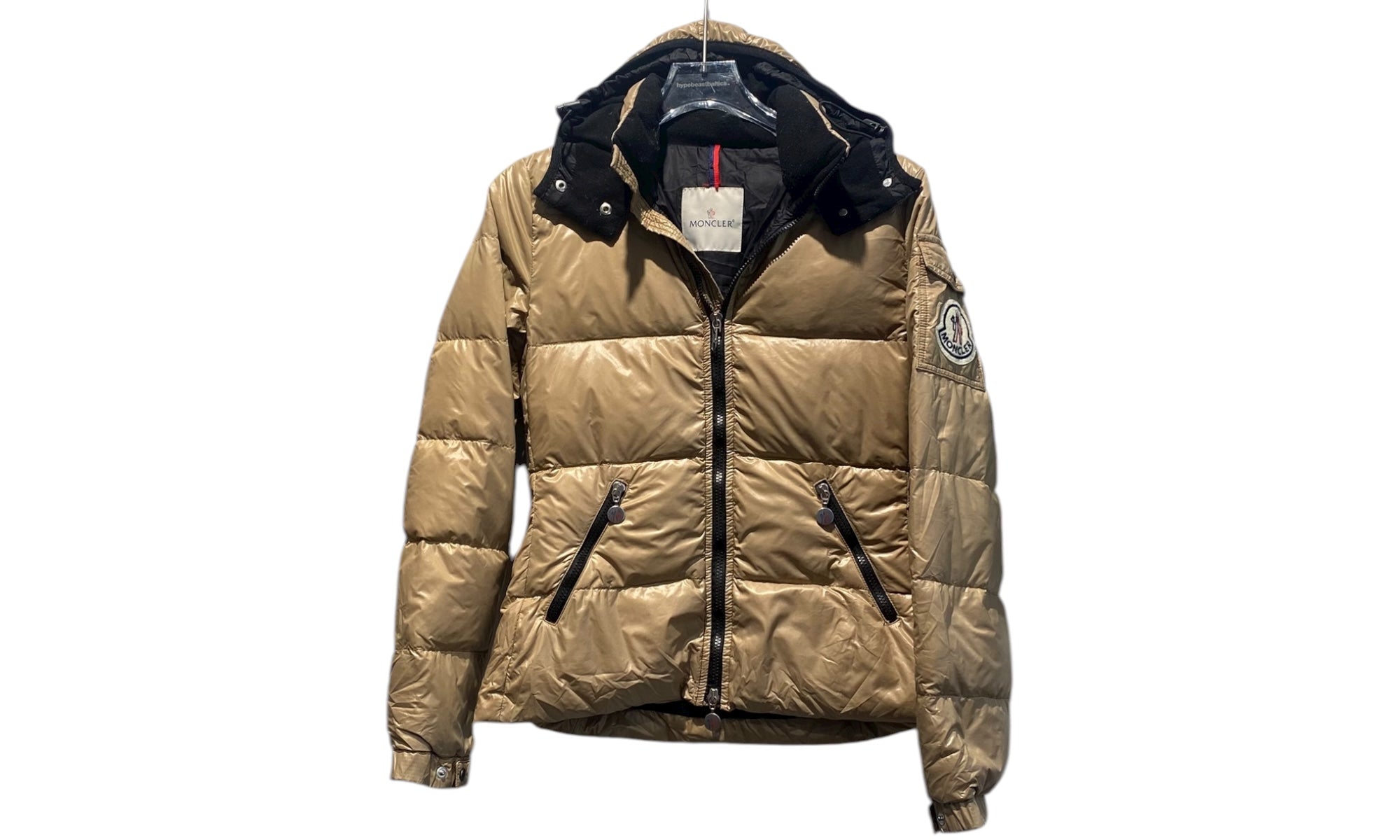 Used Moncler Badia down jacket gold/beige