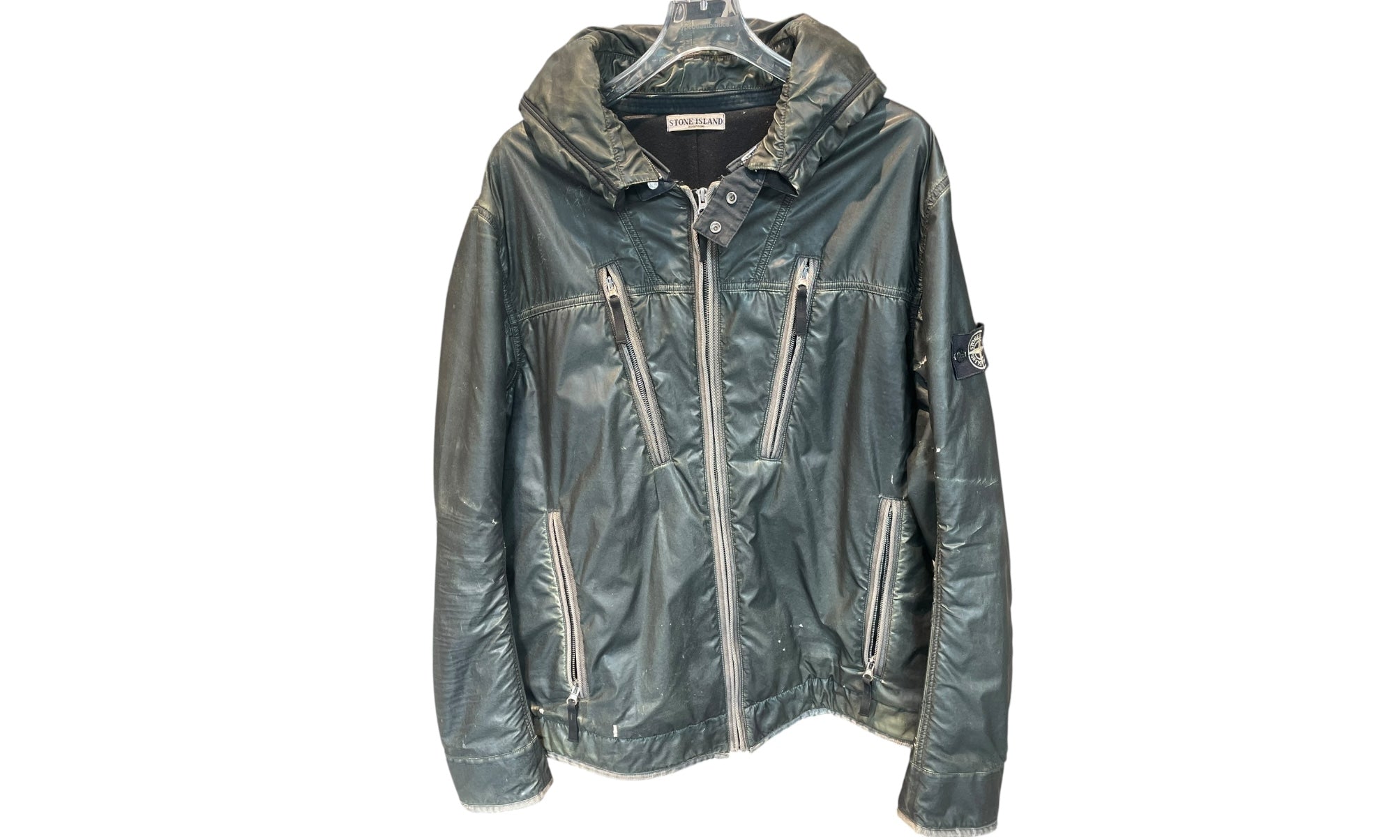 Stone Island Used Stone Island Ghost Liquid Reflective Vintage Jacket - test