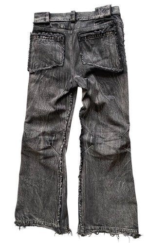 No/Faith Studio Used No Faith Studio FLARED DENIM 001 BLACK - NOFAITH