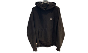 nike Used Stussy Black Classic Logo Hoodie - 521251413