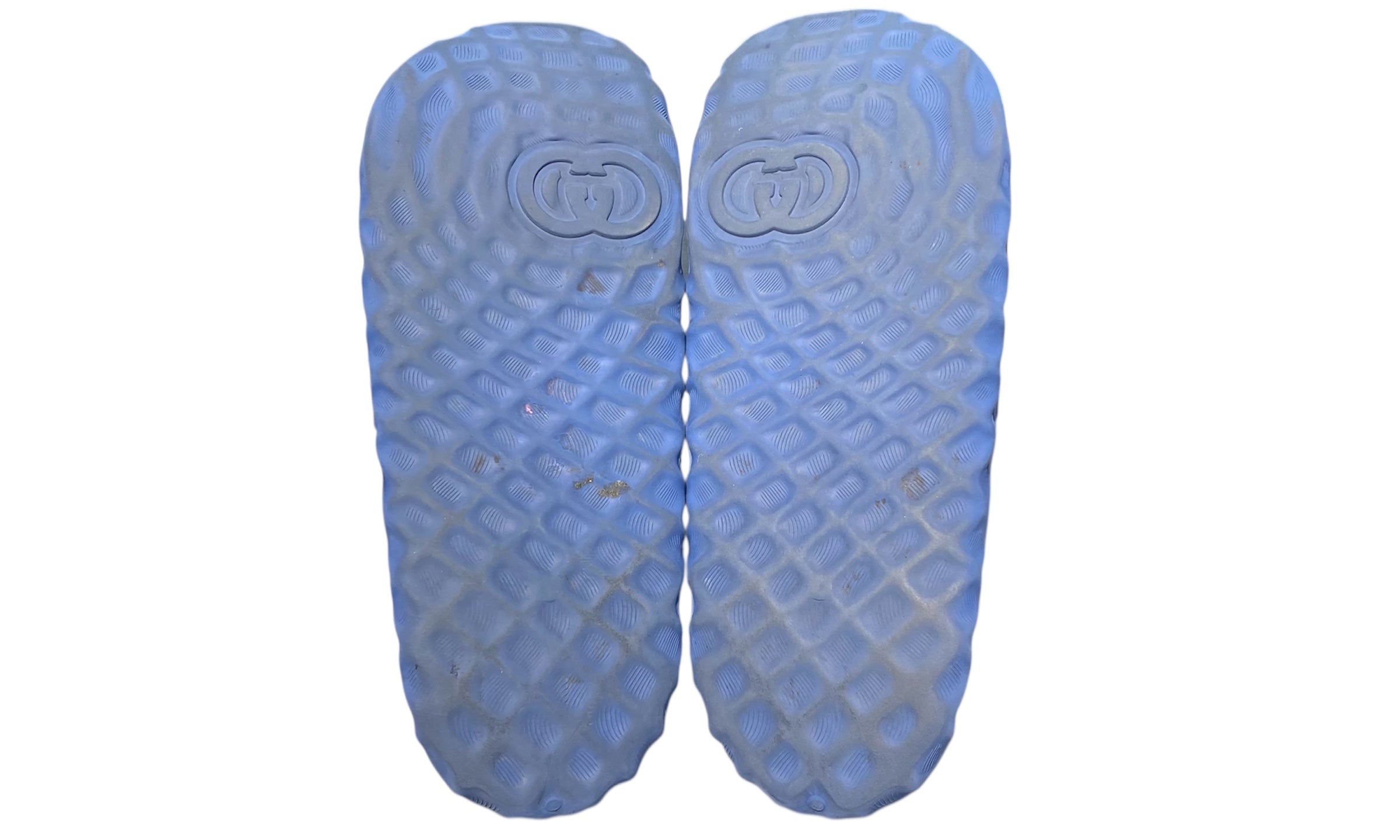 Gucci Used Slide Sandal Interlocking G Blue Water Ripples - 770801 J8710 4743