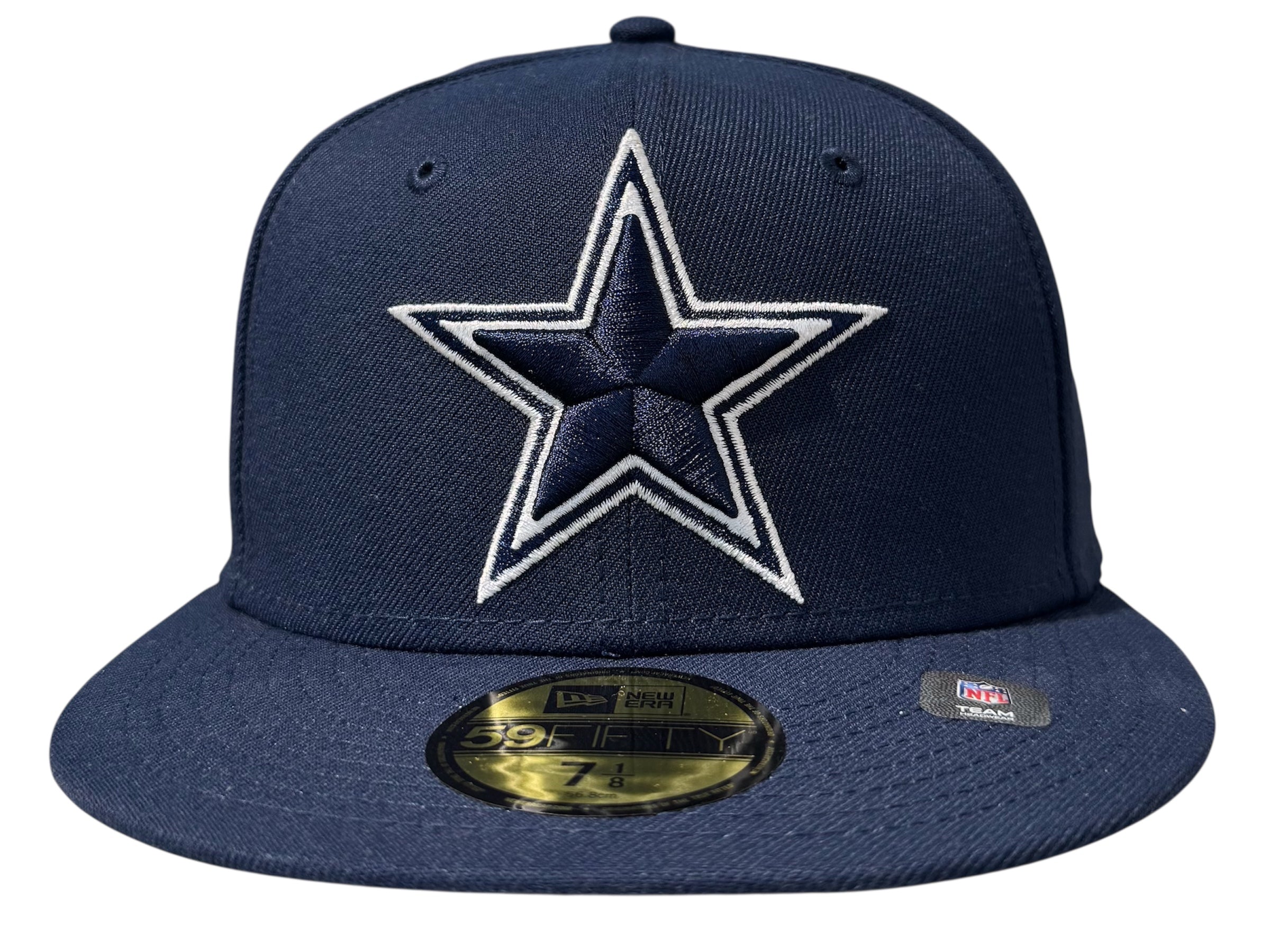 New Era Used Dallas Cowboys Superbowl fitted hat navy 7 1/8 - 602251228