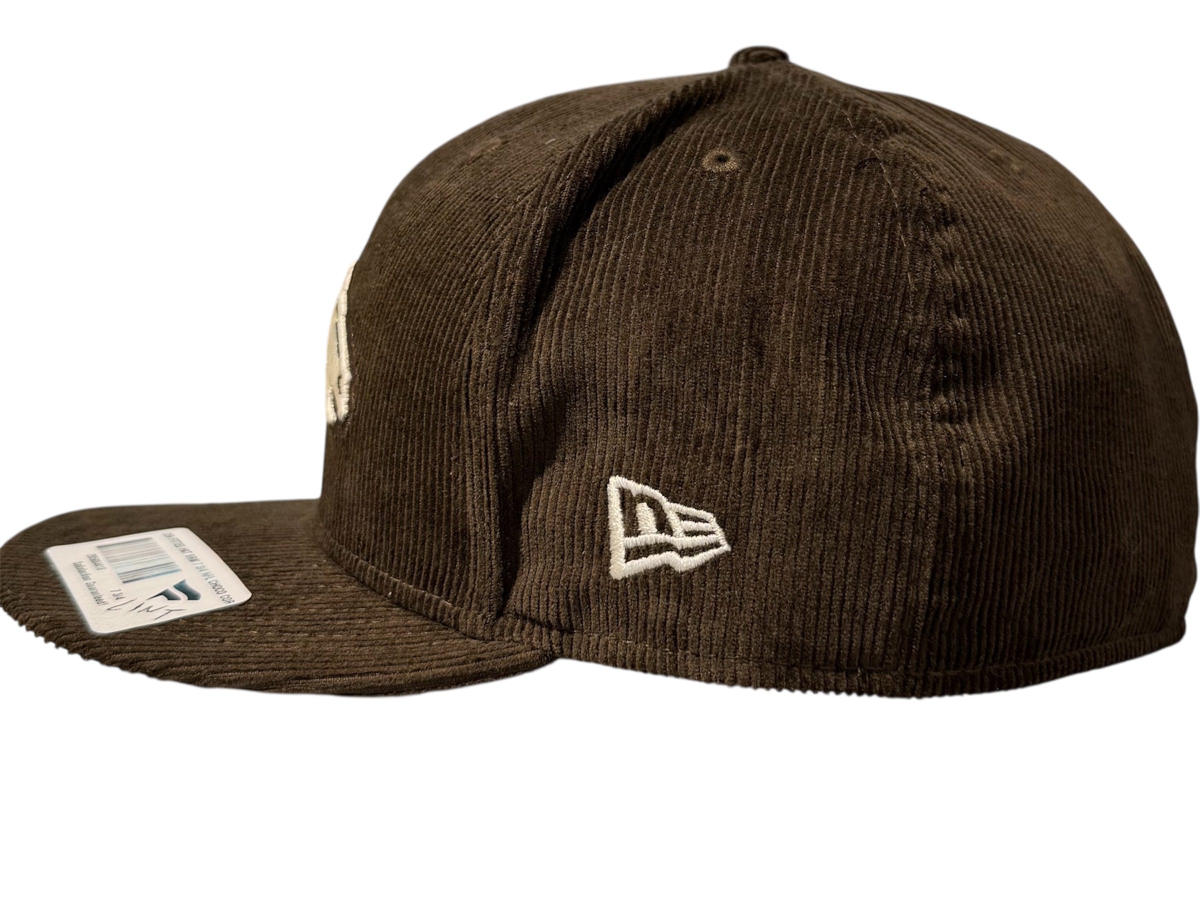 New Era Used Denver Broncos fitted hat brown corduroy 7 3/4 - 602251228