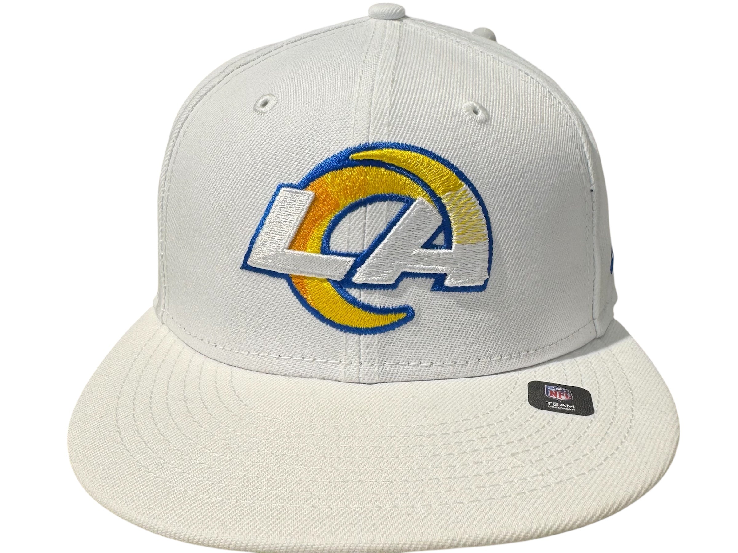 New Era Used Los Angeles Rams fitted hat white 7 3/8 - 602251228