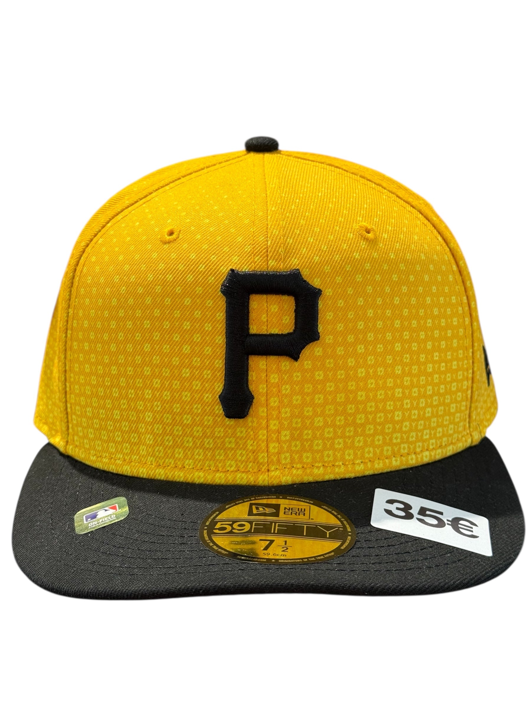 New Era Used Pittsburgh Pirates Fitted Cap Yellow - test