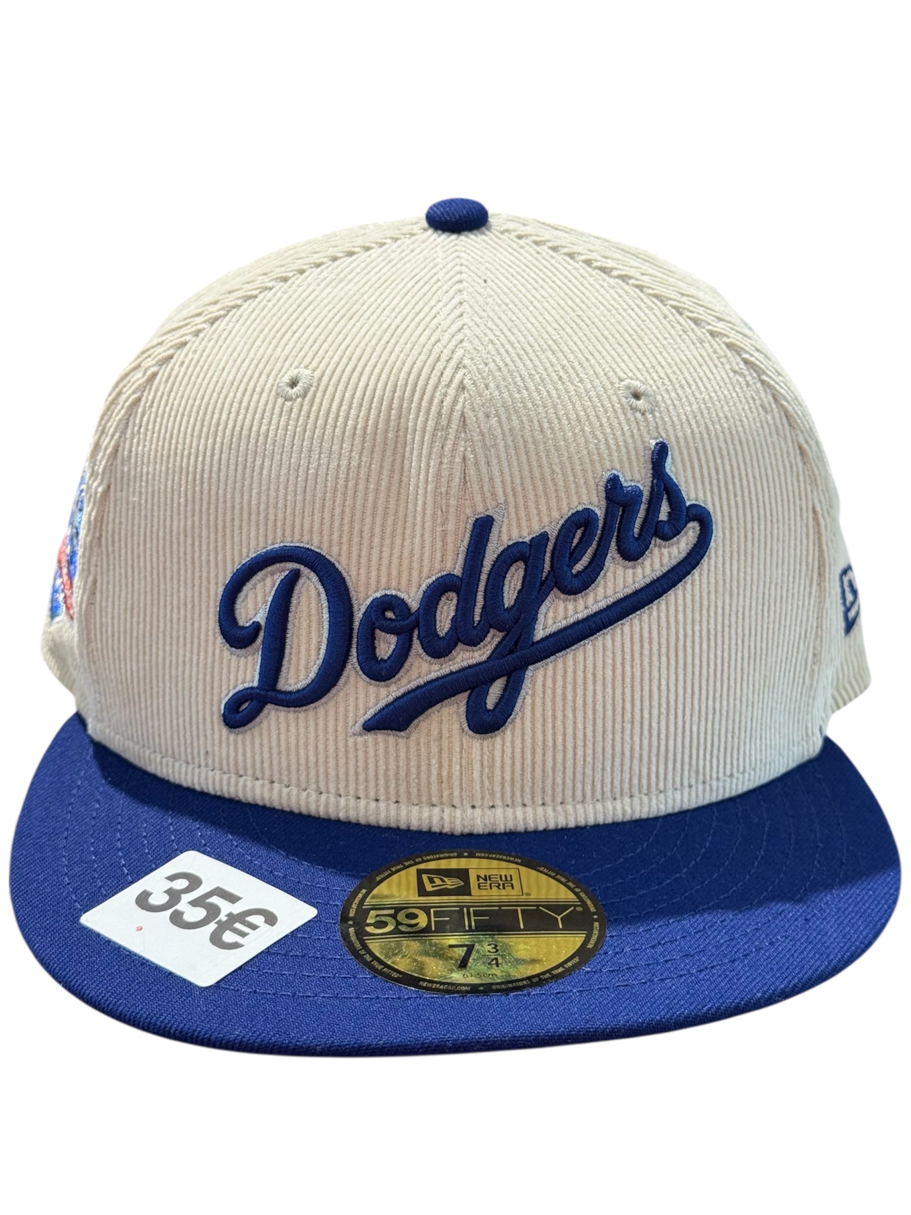 New Era Used Los Angeles Dodgers Fitted Cap White Blue - test