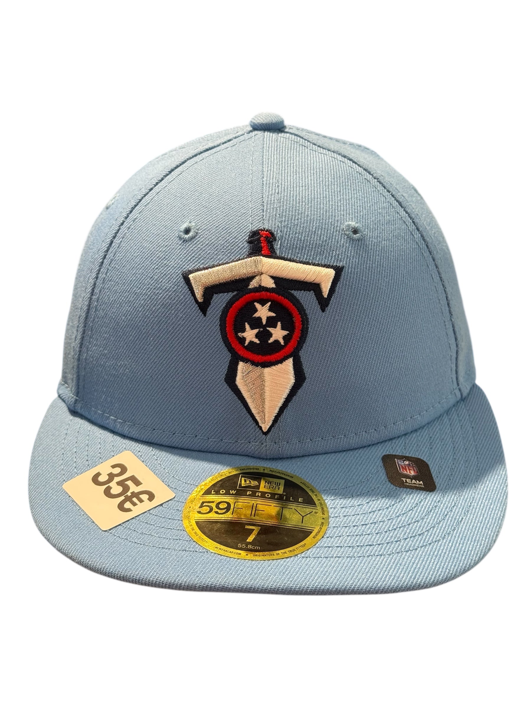 New Era Used Tennessee Titans Fitted Cap Light Blue - test