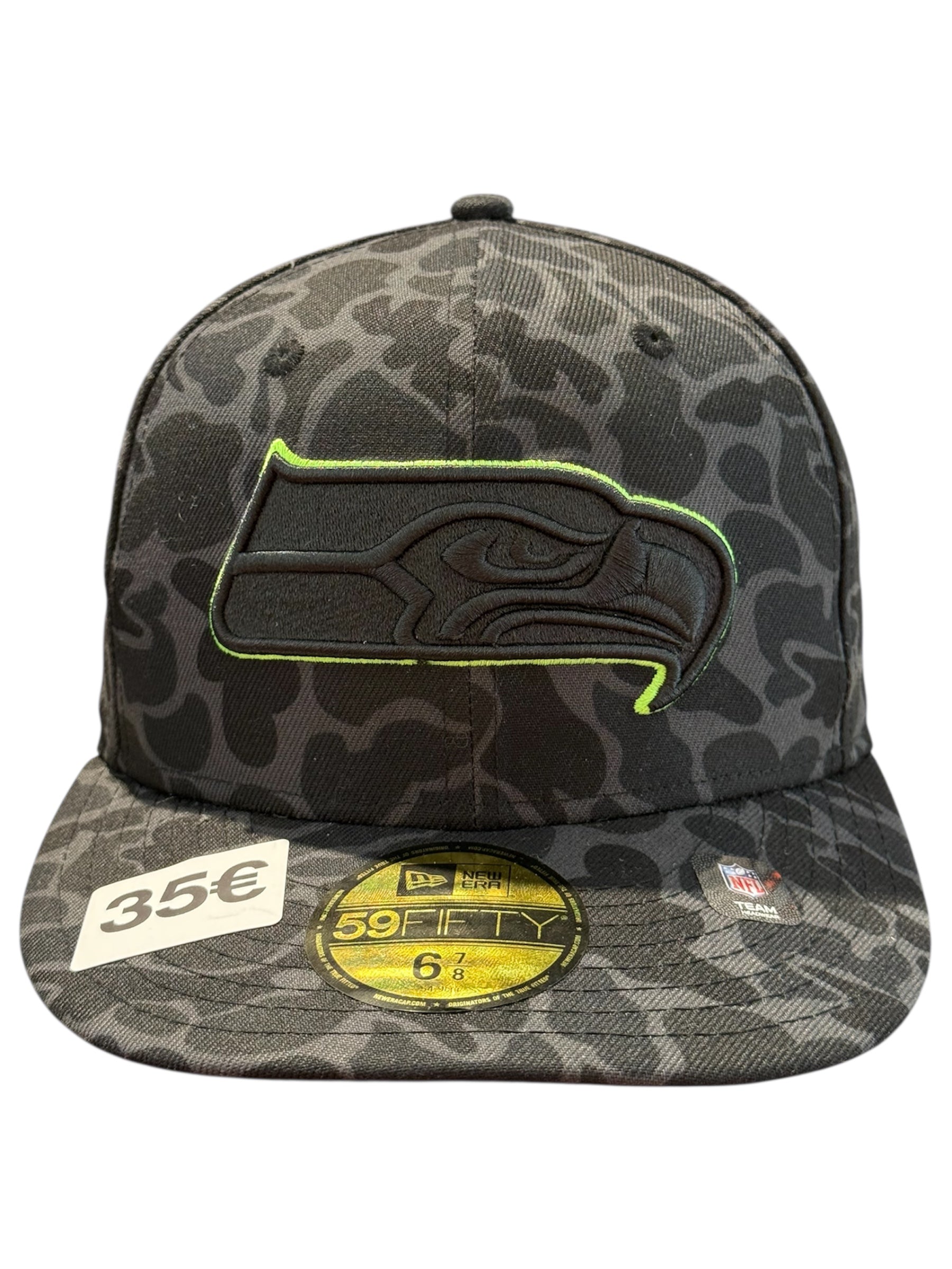 New Era Used Seattle Seahawks Fitted Cap Camo - test