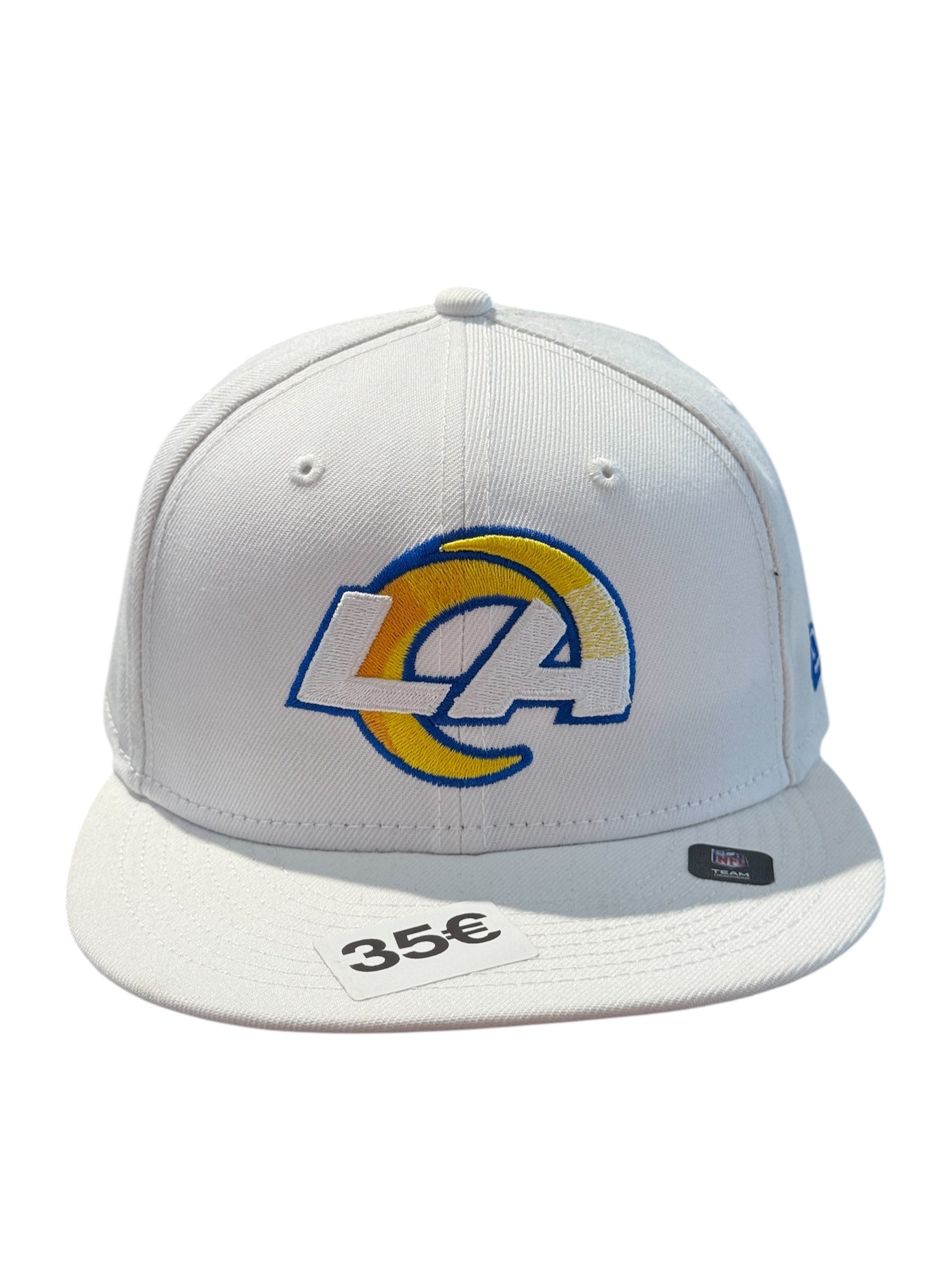 New Era Used Los Angeles Rams Fitted Cap White - test