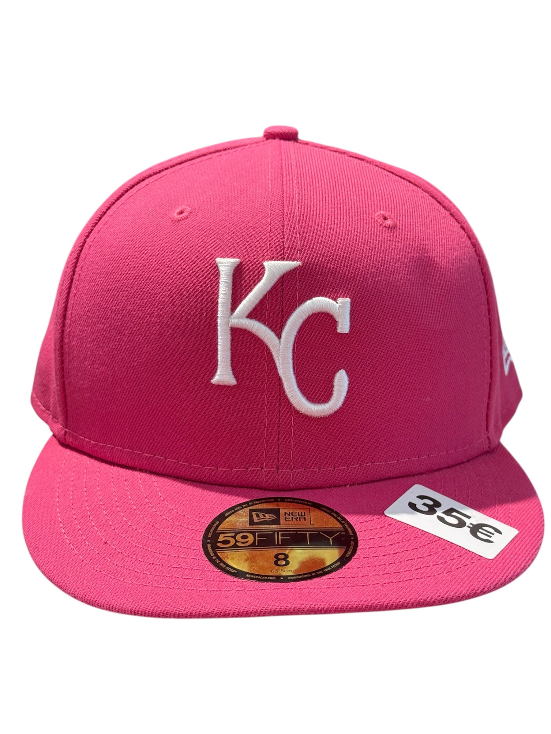 New Era Used Kansas City Fitted Cap Pink - test