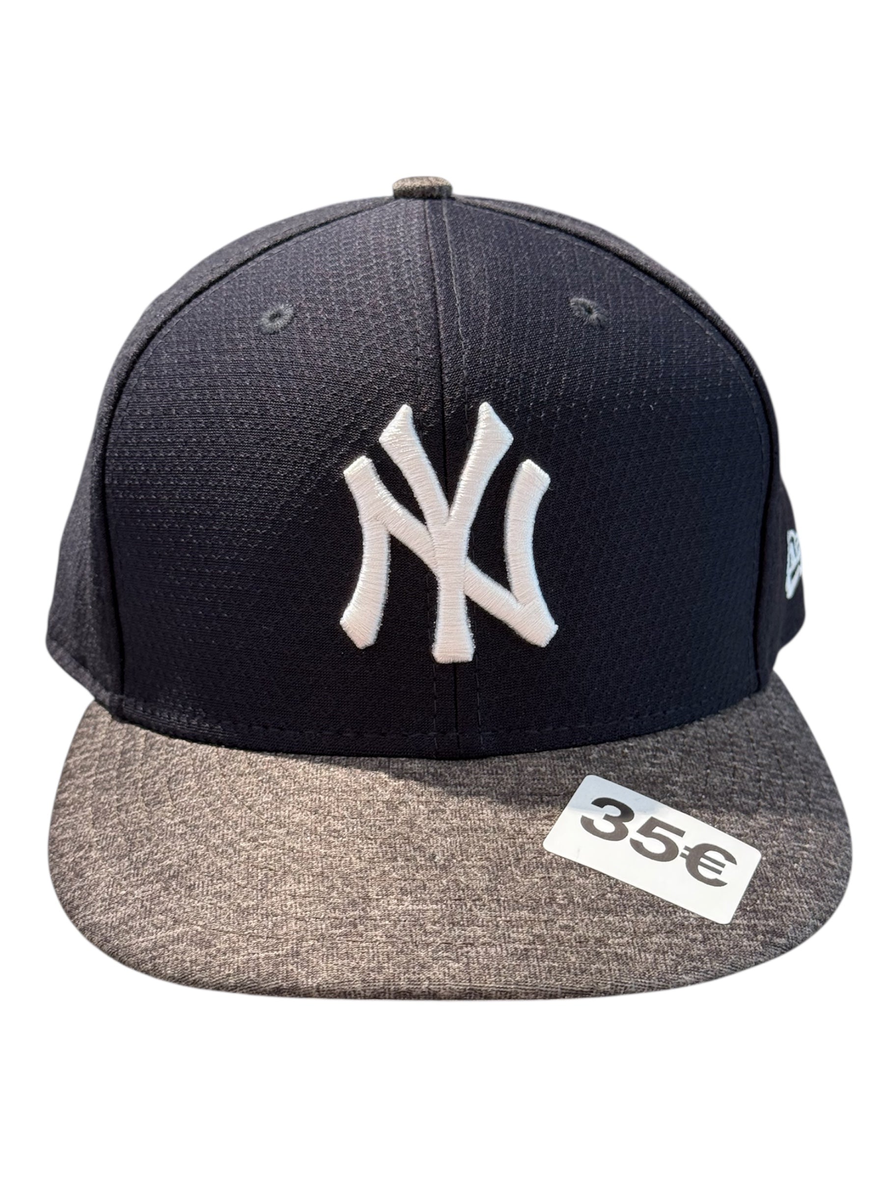 New Era Used New York Yankees Fitted Cap Grey Brim - test