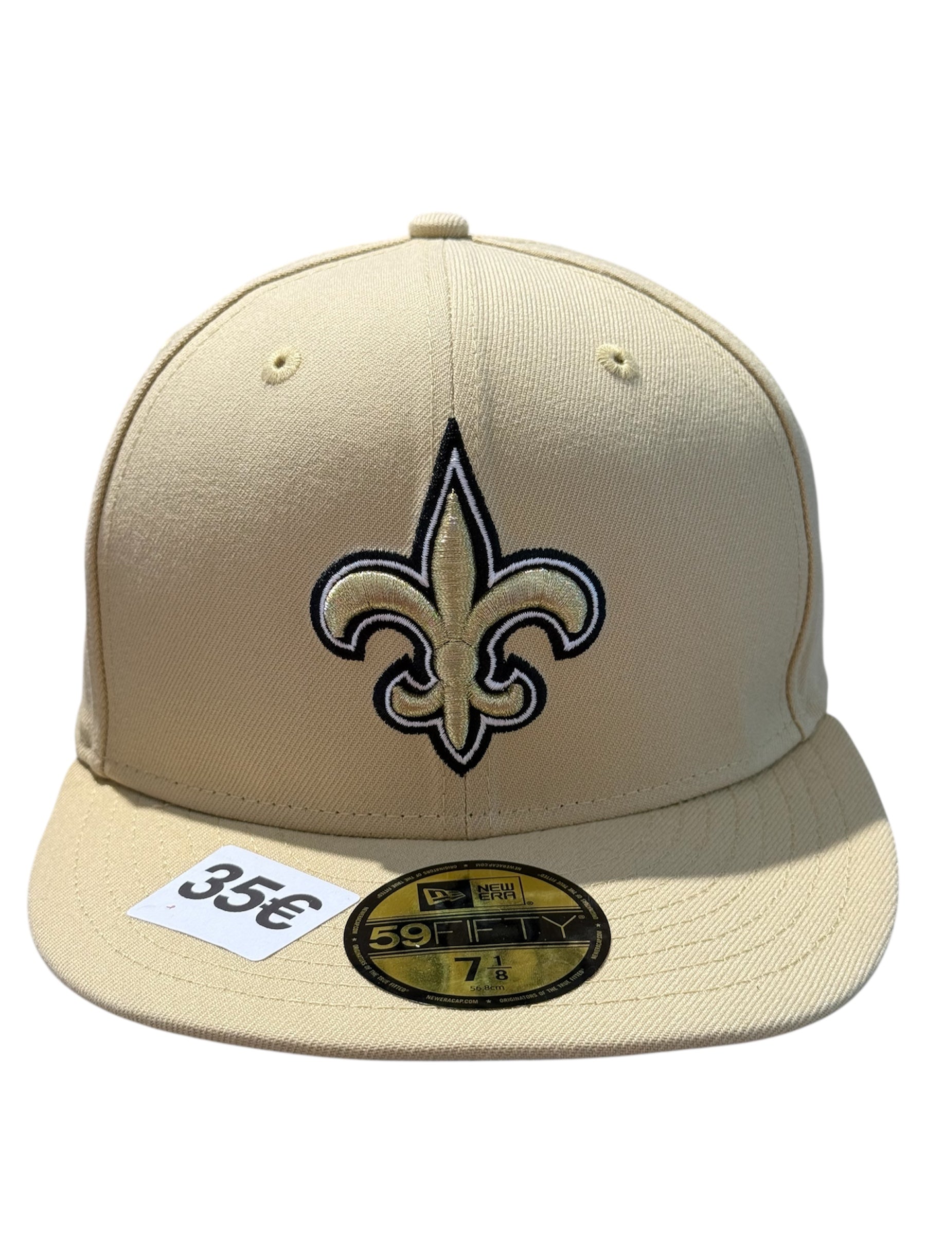 New Era Used New Orleans Saints Fitted Cap Cream - test