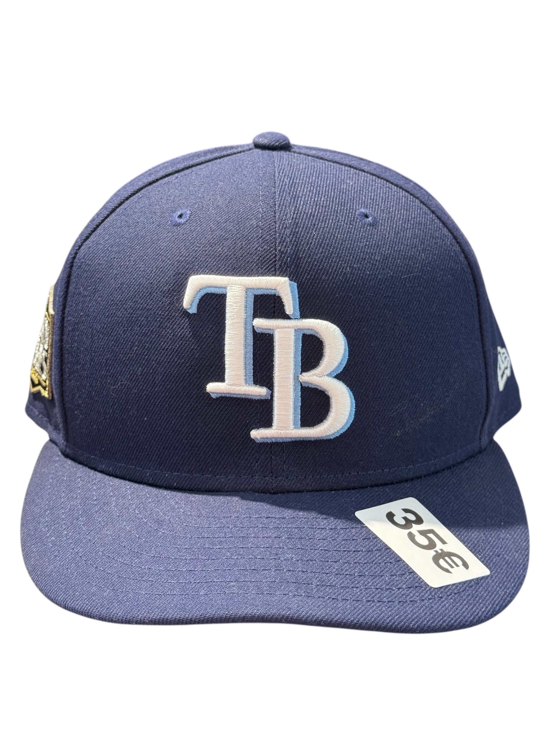 New Era Used Tampa Bay Rays Fitted Cap Blue - test