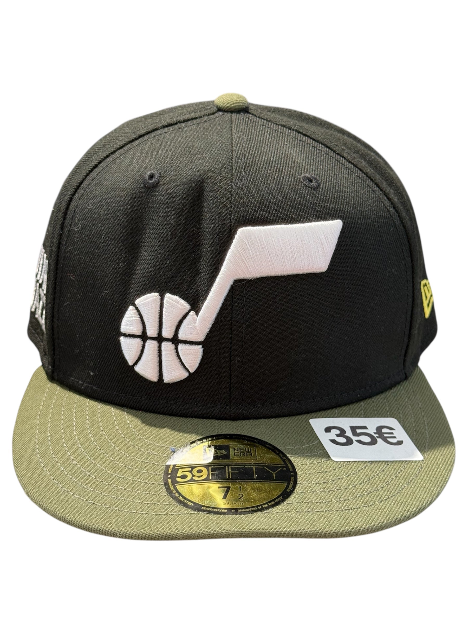 New Era Used Utah Jazz Fitted Cap Black Olive - test