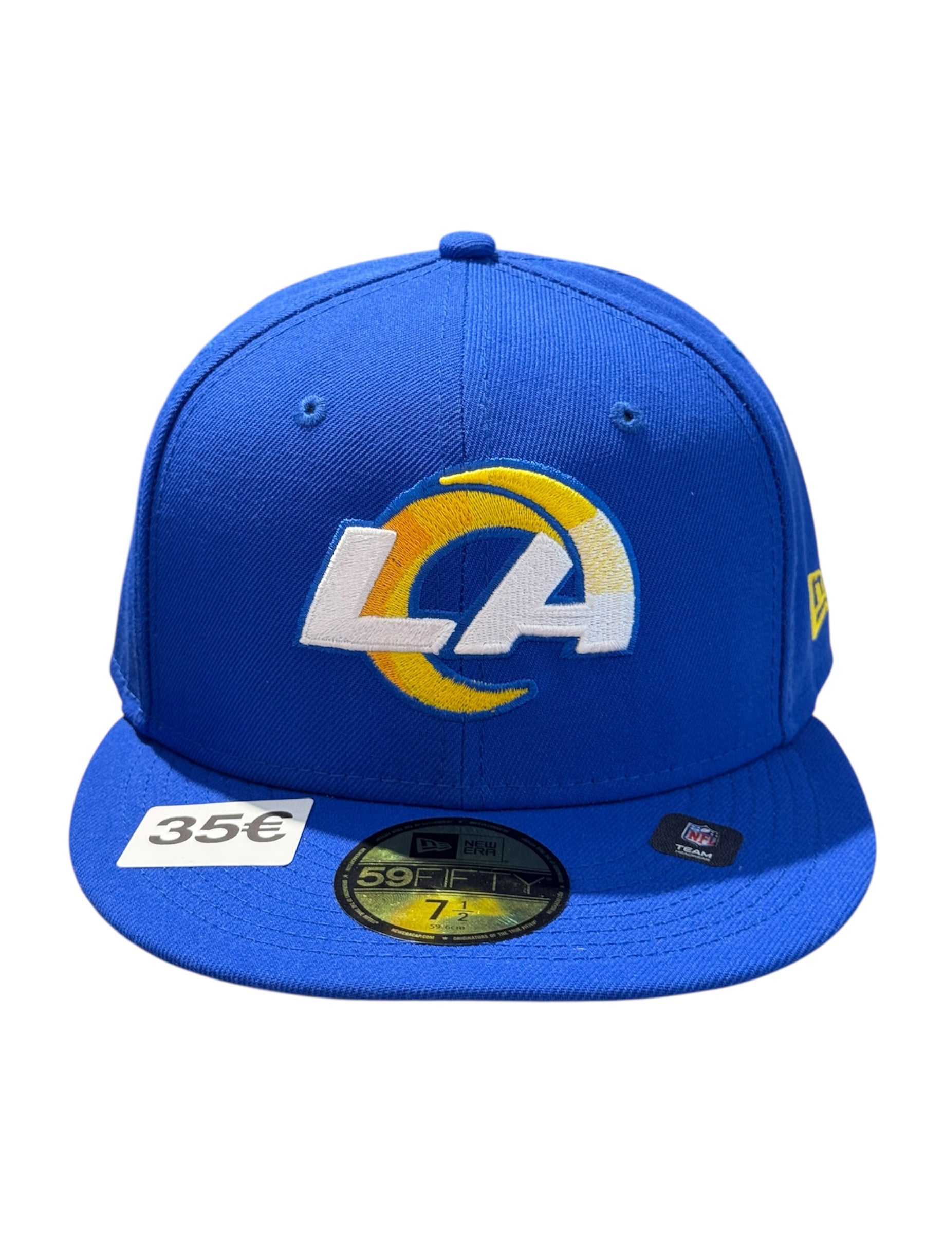New Era Used Los Angeles Rams Fitted Cap Blue - test