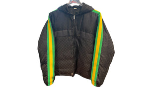 nike Used Gucci Stripe Sleeve Monogram Black Jacket  - 612251607