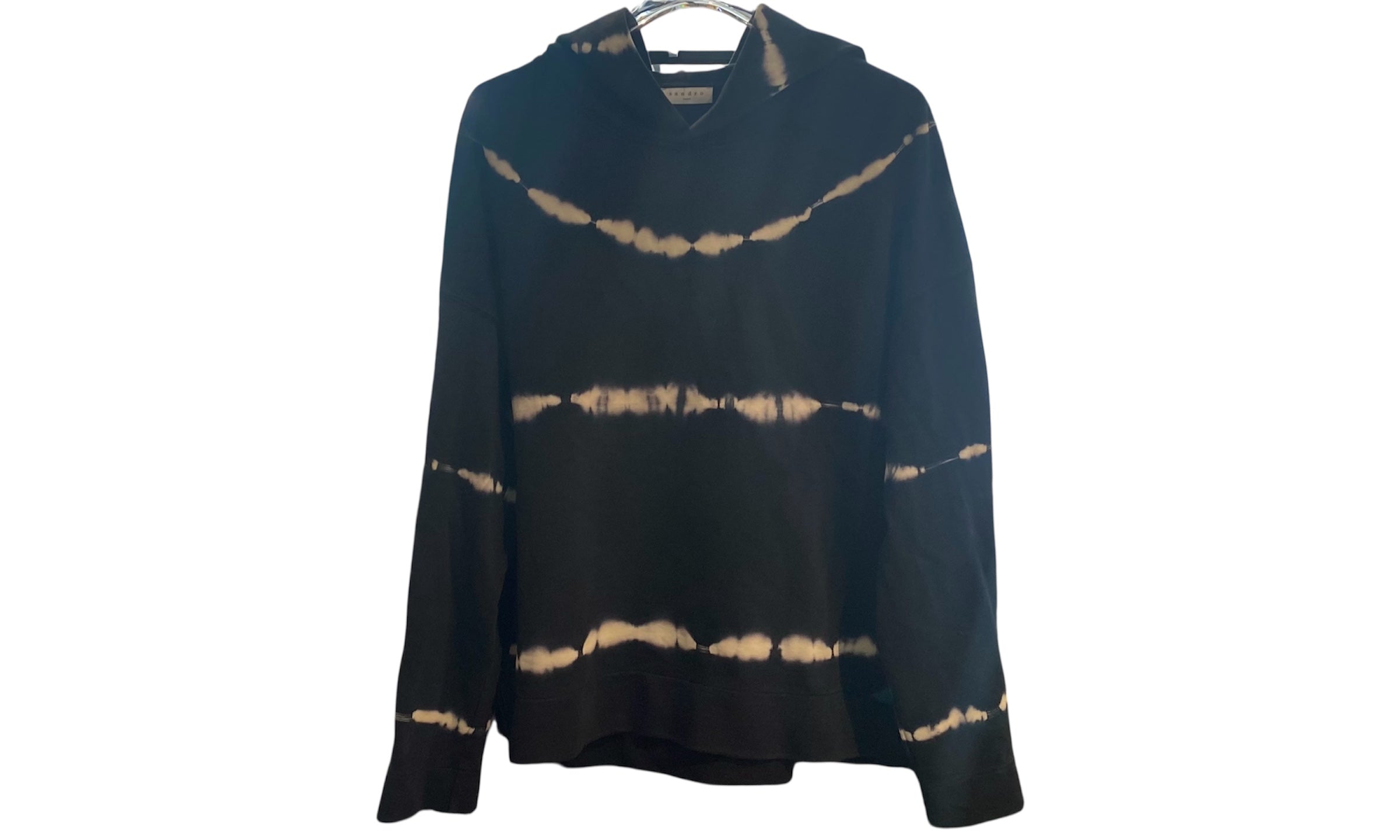 nike Used Sandro Paris Black Creamed Stripe Hoodie - test