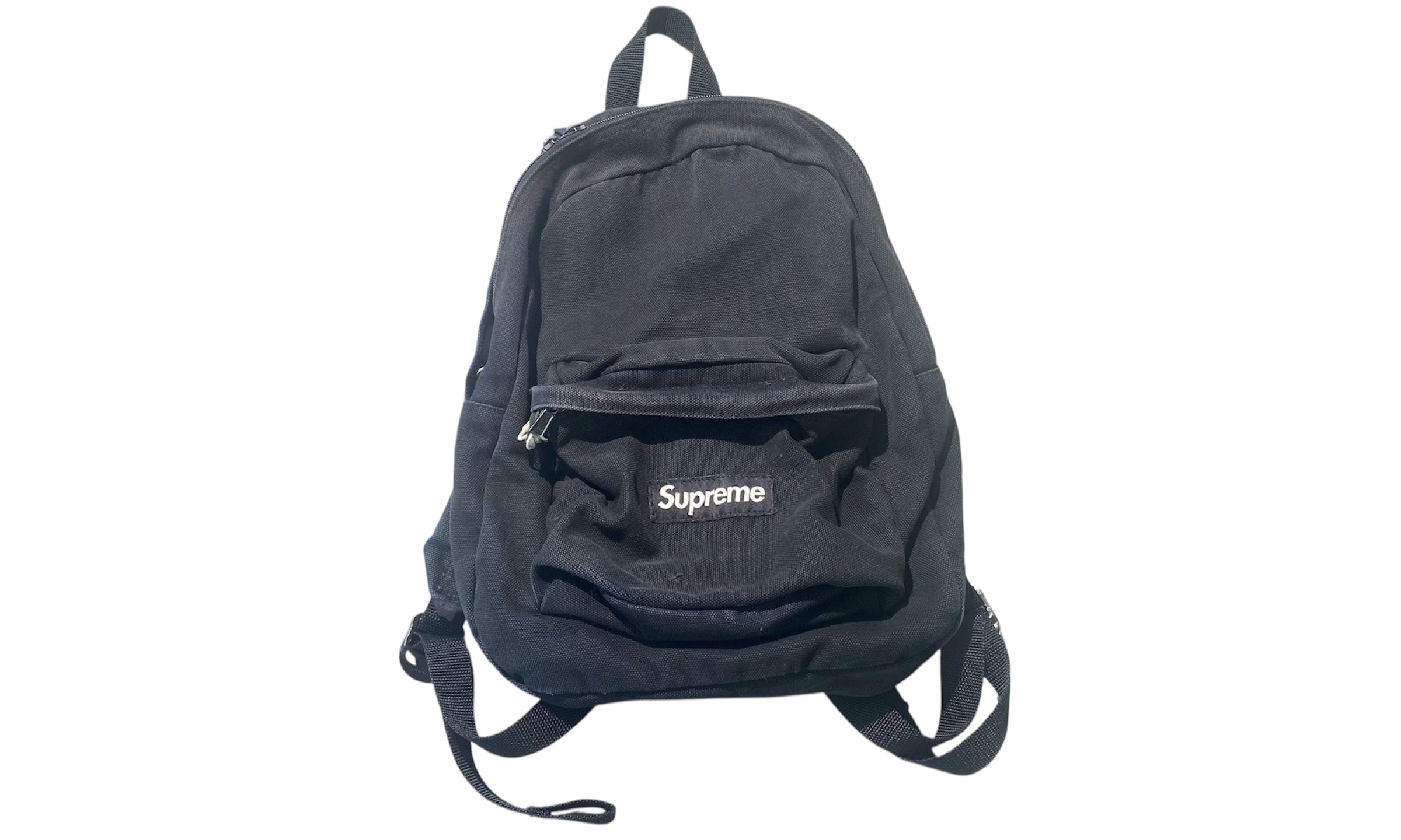 Used Supreme Canvas Backback Black