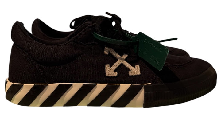 nike Used Off White Vulcanized Canvas Low Top Sneaker Black - test
